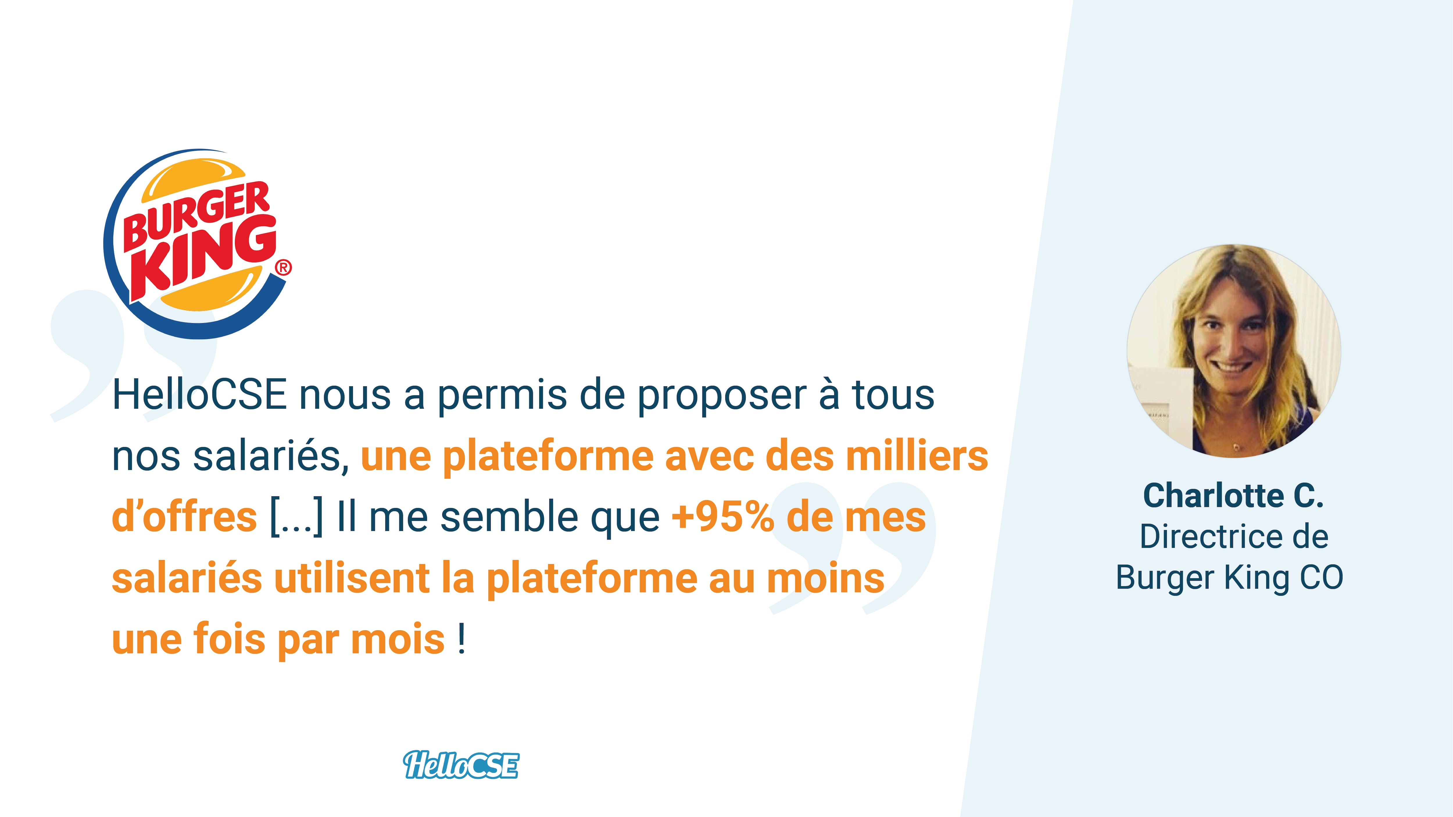 Nos clients parlent de nous : ITW avec Burger King