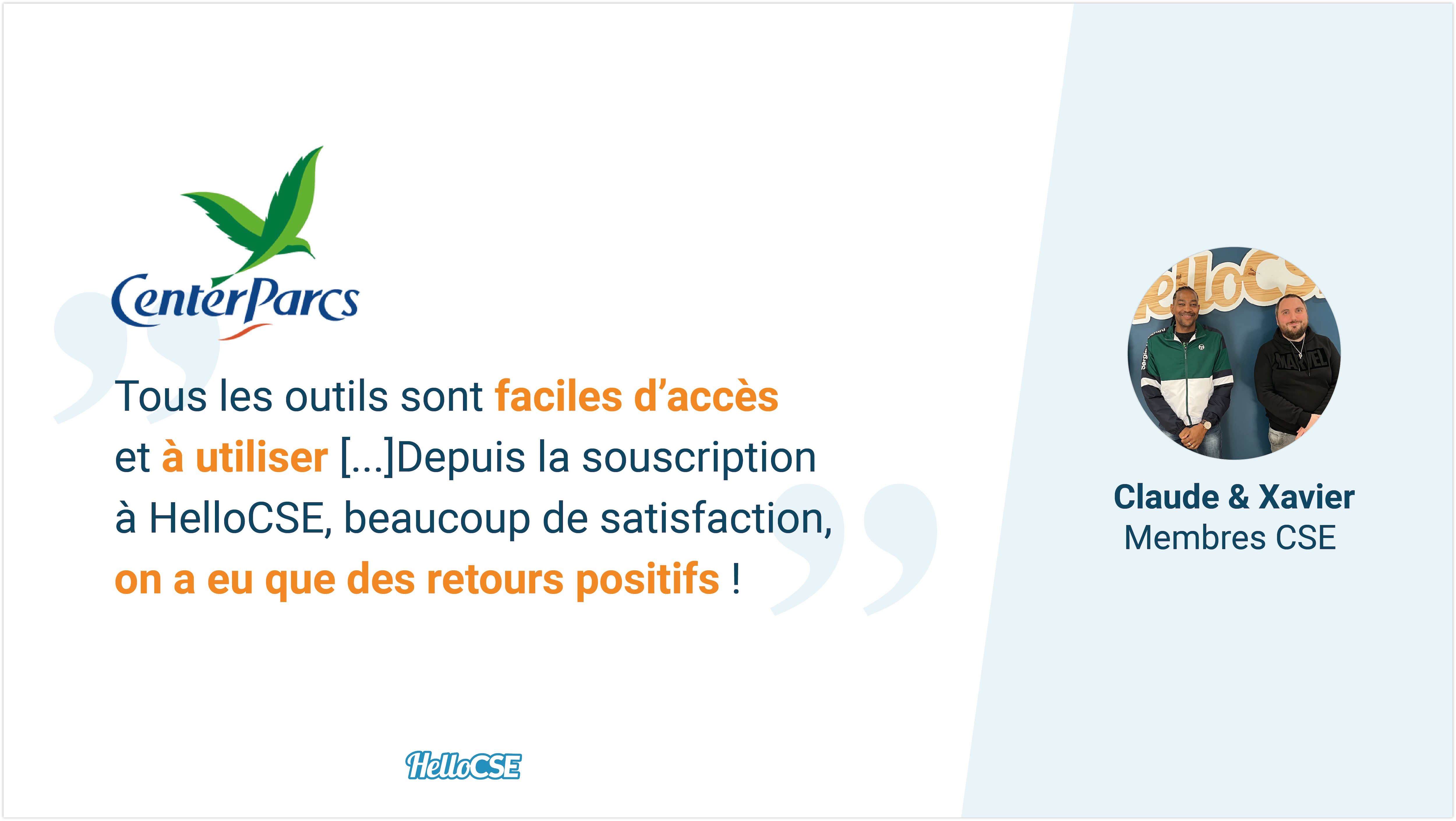 Nos clients parlent de nous : ITW avec Center Parcs